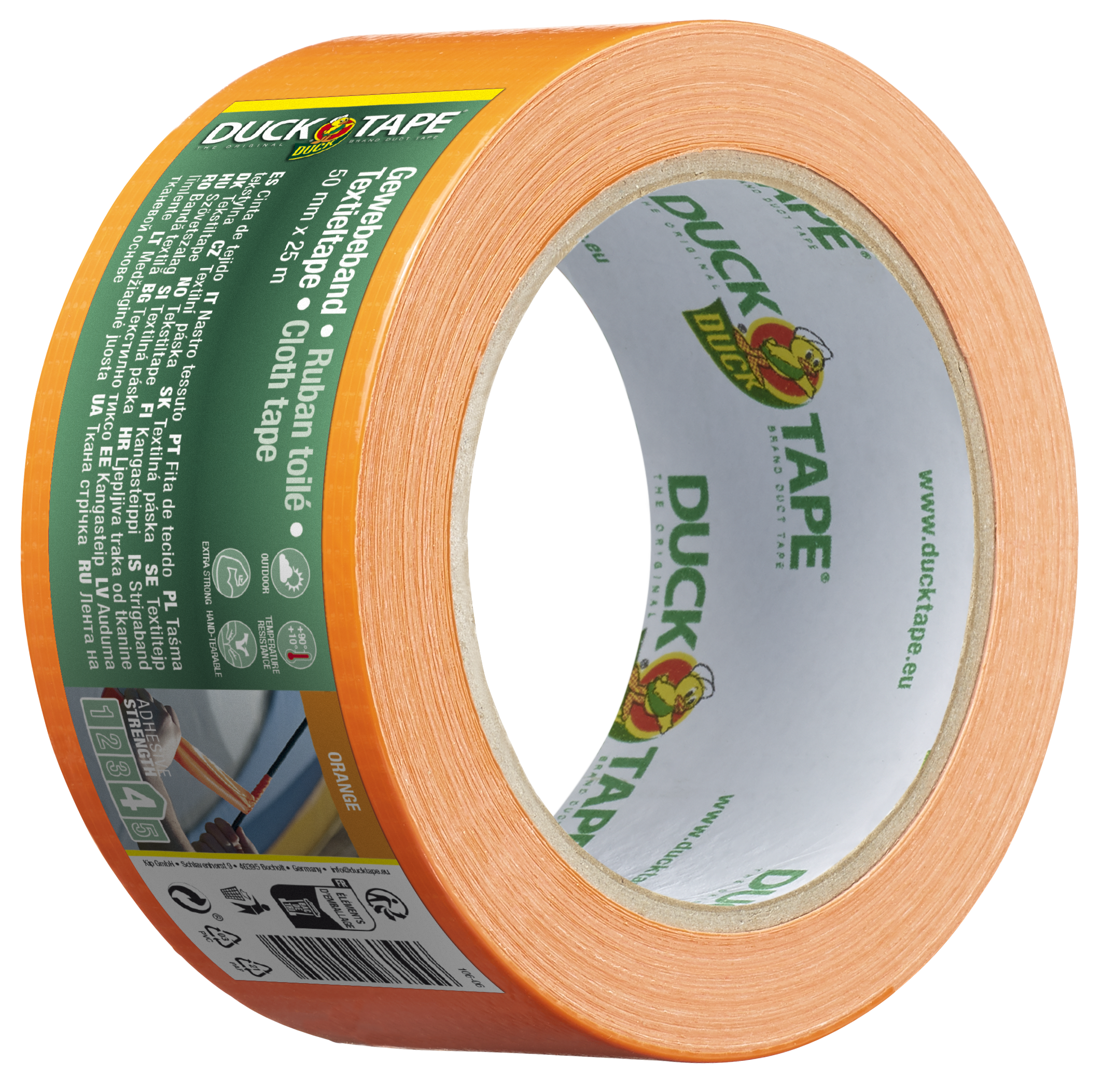 Ducktape Original Premium Gewebeband, das als wasserdichtes und extrem starkes Panzerband für Reparaturen dient.