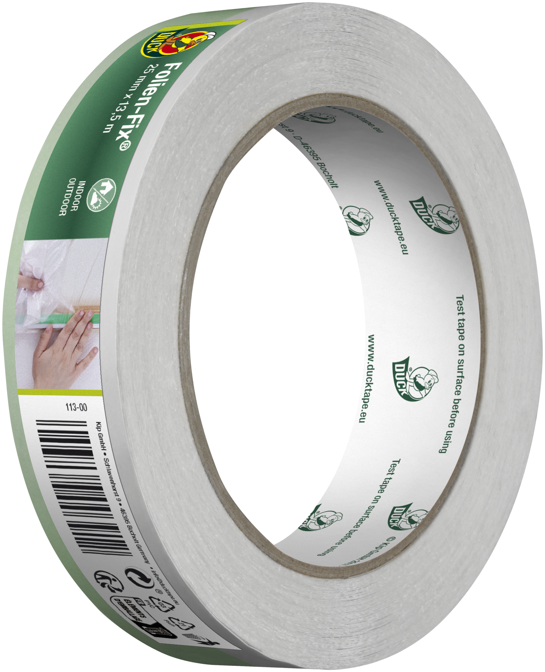 Duck Foil Fix als speciale dubbelzijdige tape voor veilige en verstelbare bevestiging van afdekfolie