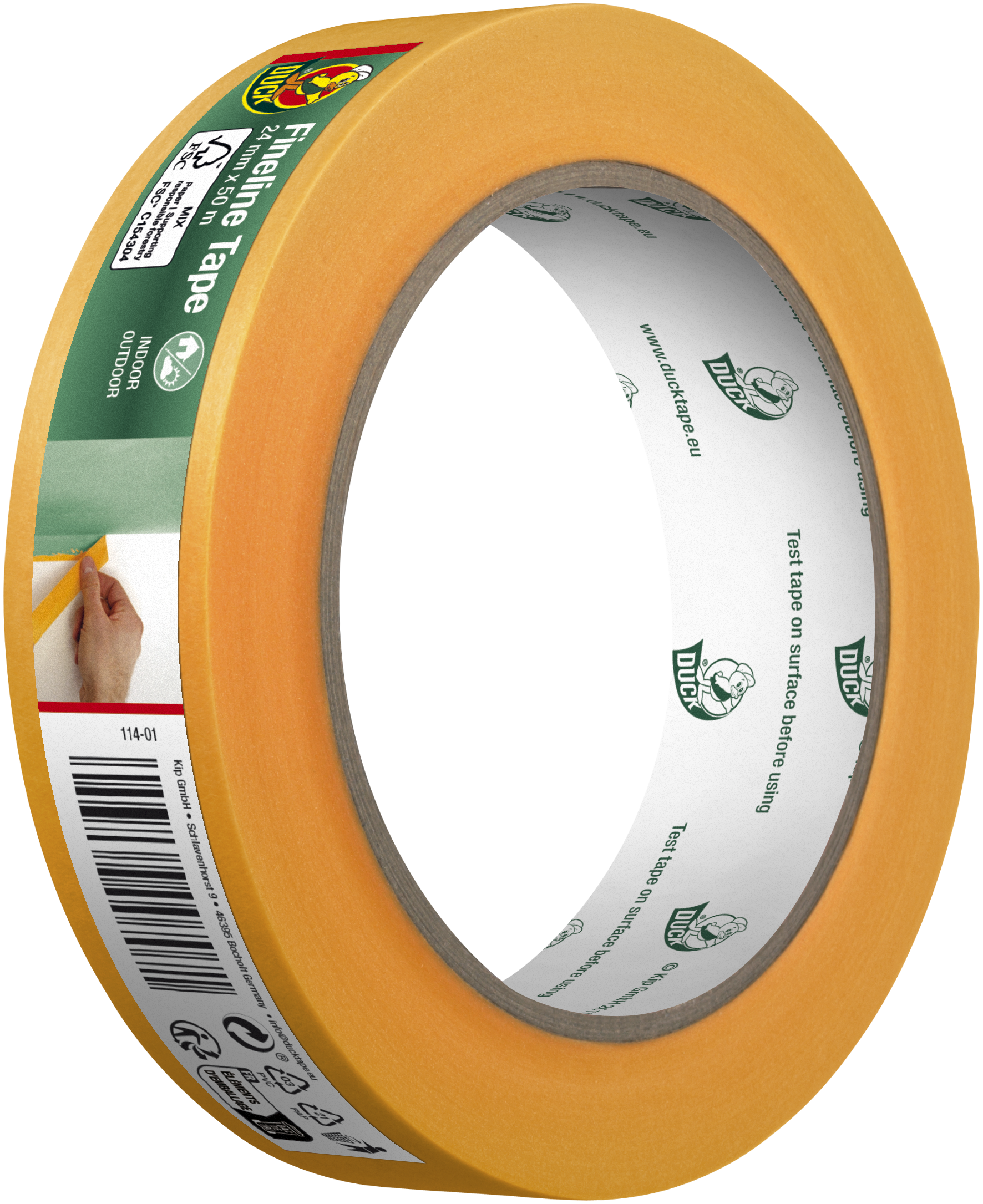 Rol Duck Fineline Tape Washi schilderstape voor extreem scherpe kleurranden bij het schilderen
