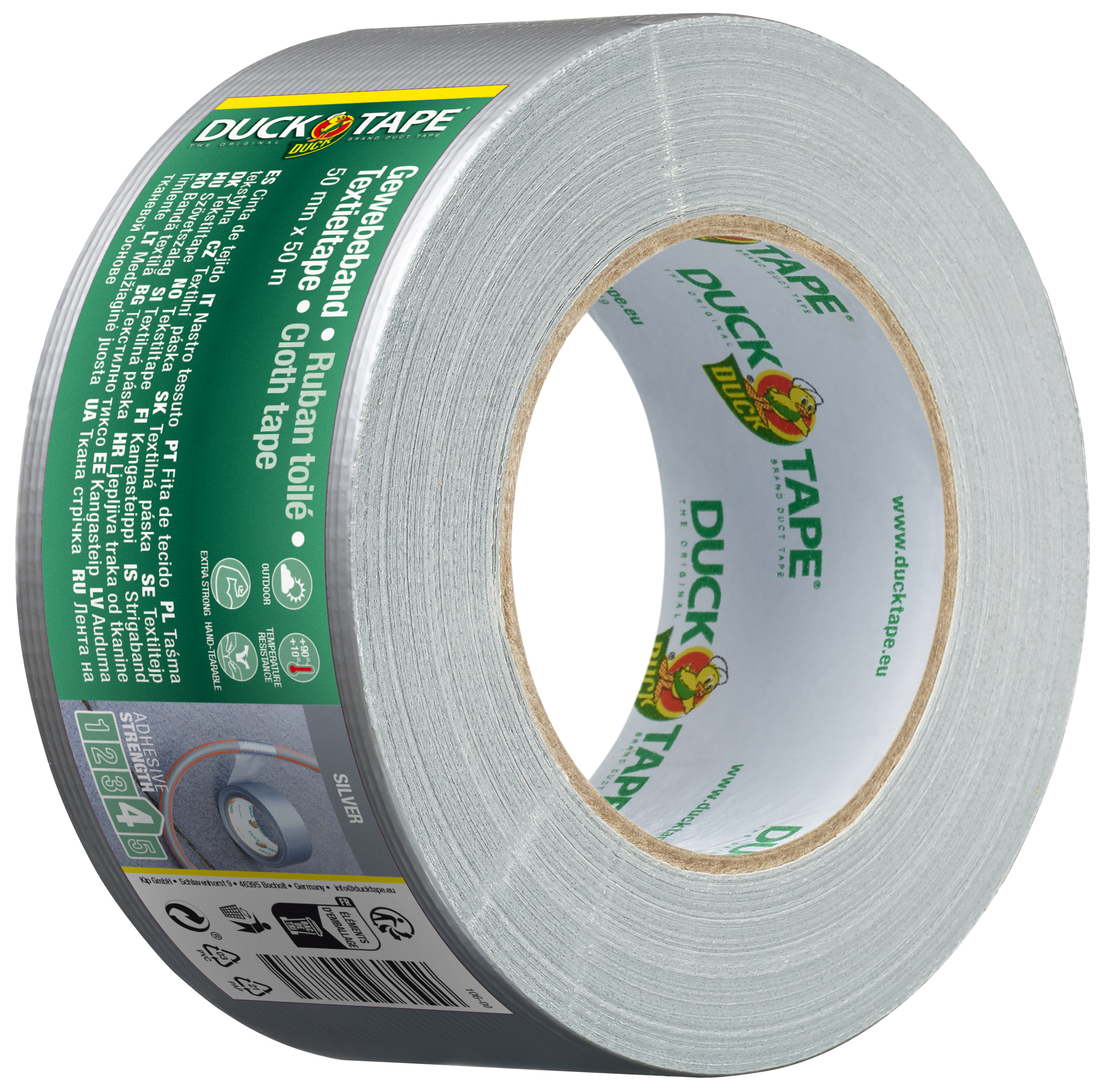 Ducktape Original Premium Gewebeband, das als wasserdichtes und extrem starkes Panzerband für Reparaturen dient.